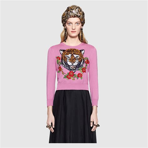 maglione gucci ricamo|Maglieria Gucci da donna .